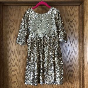 Girls, Speechless, Gold Sequin Dress, Size 6